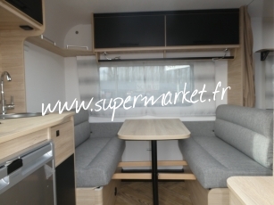 Caravelair - Sport line 410 plan camping car auvent ou store