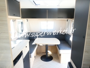 Caravelair - Sport line 455 plan camping car avec AUVENT OU STORE